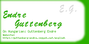 endre guttenberg business card